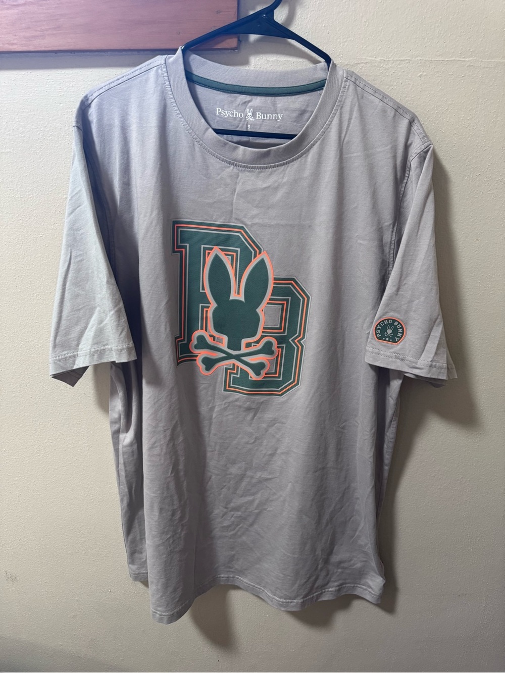 Psycho Bunny Gray Graphic Logo T-Shirt